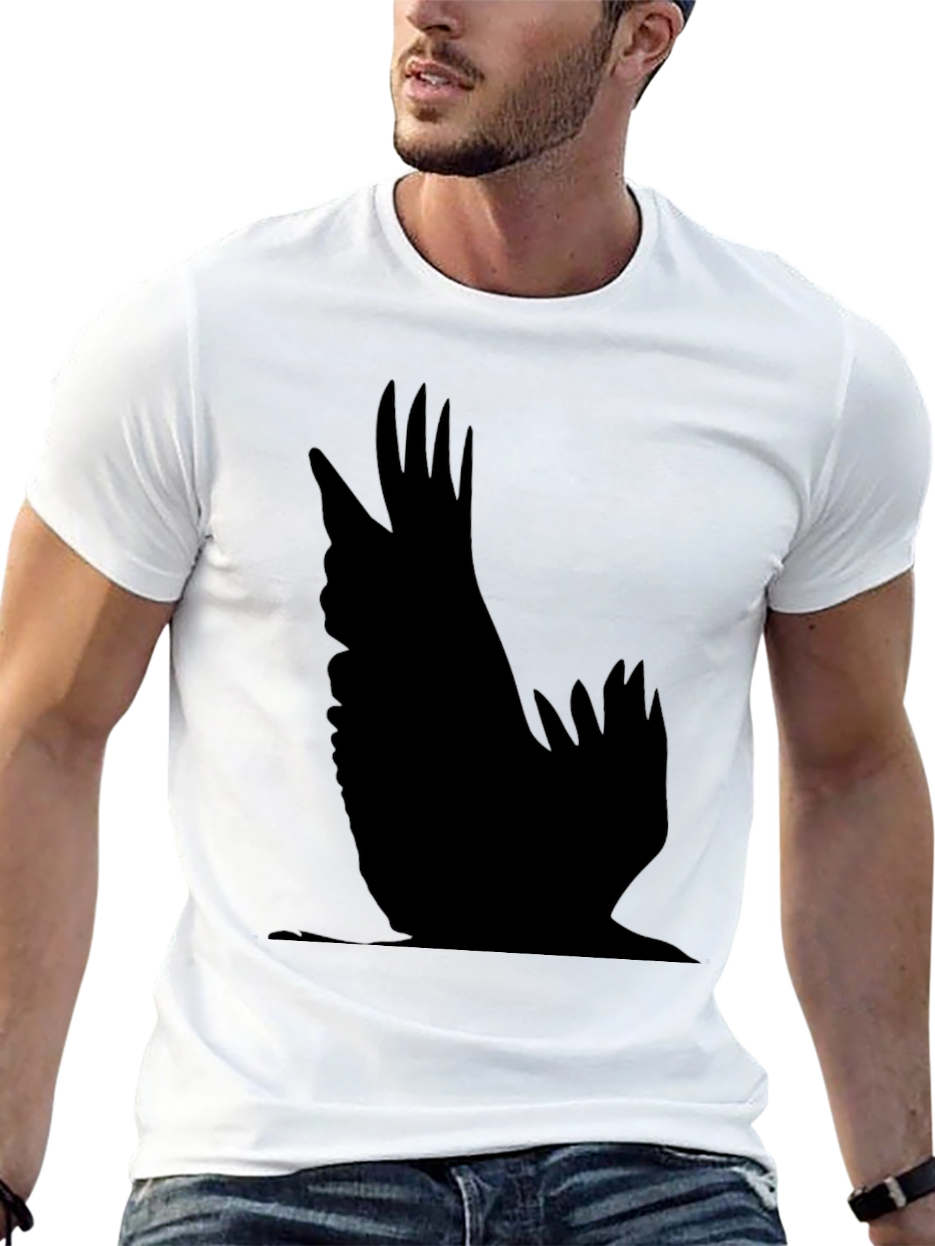 Raven Silhouette Black T-Shirt
