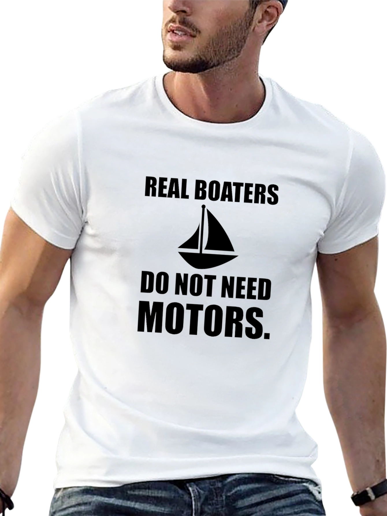 Real Boaters T-Shirt - Sailboat Design