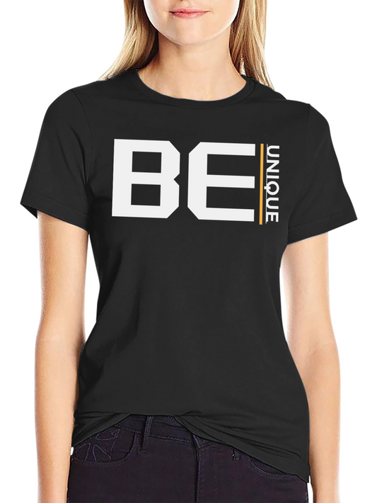 Be Unique Graphic Tee - Modern Black T-Shirt