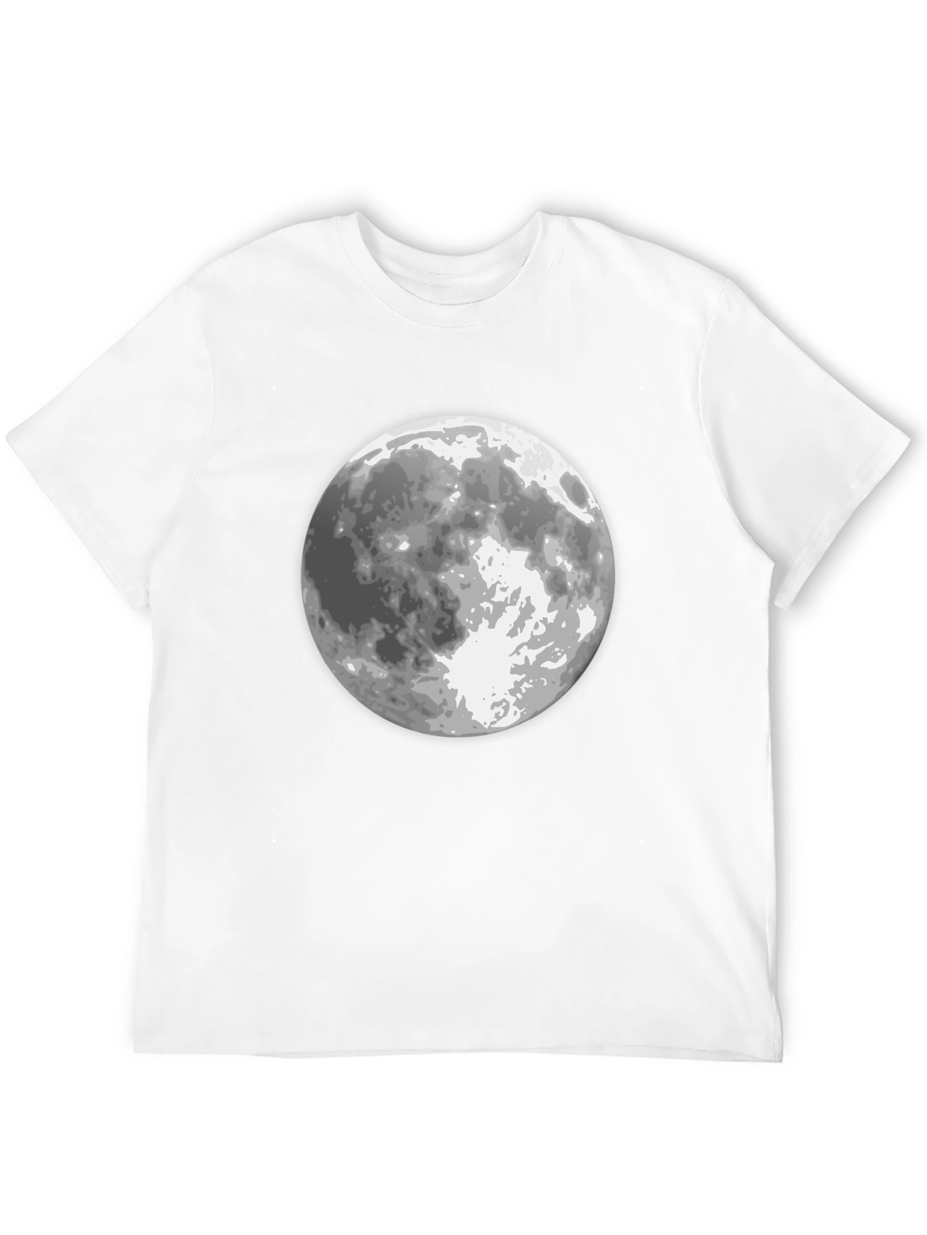Moon Graphic Black T-Shirt for Men
