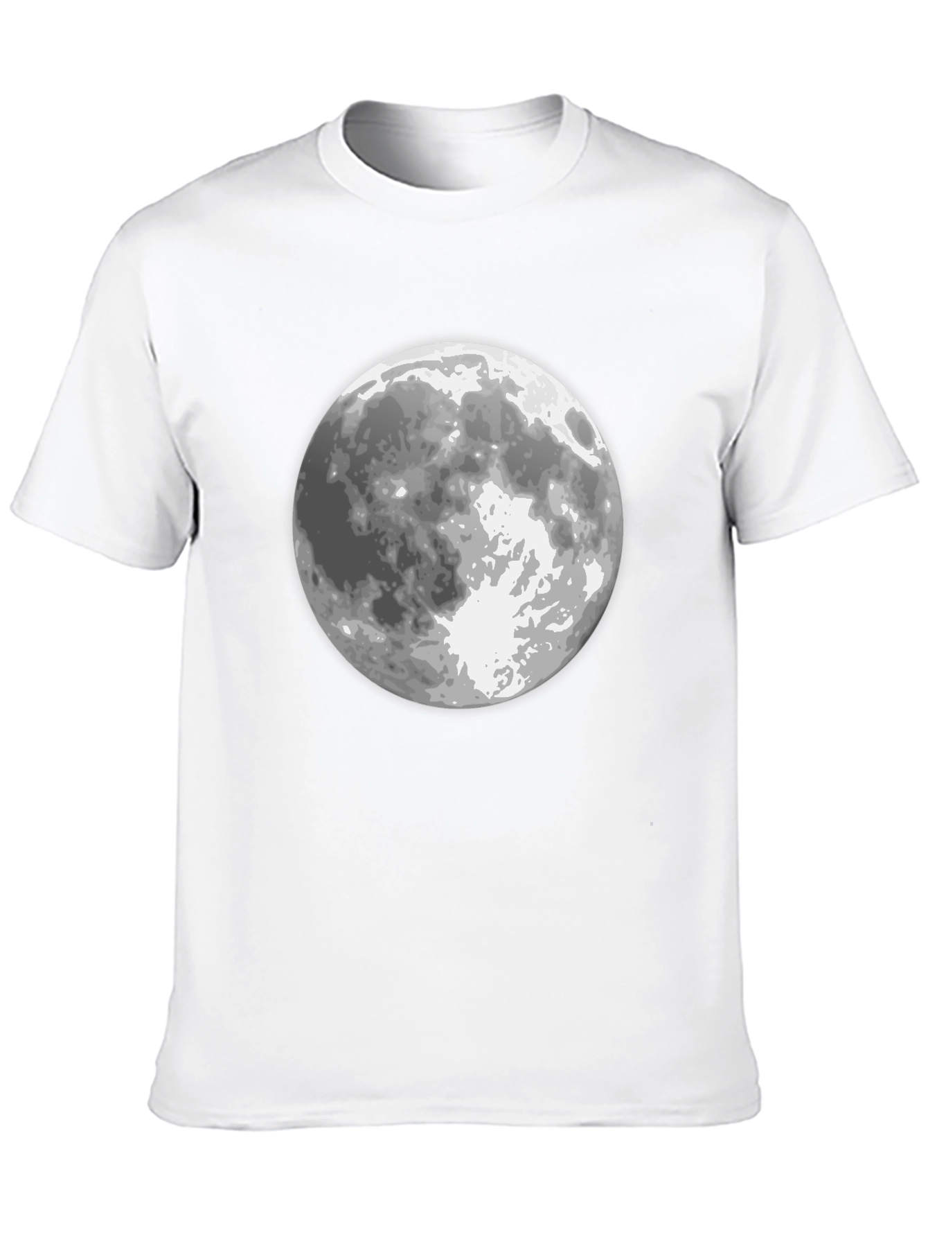 Moon Graphic Black T-Shirt for Men