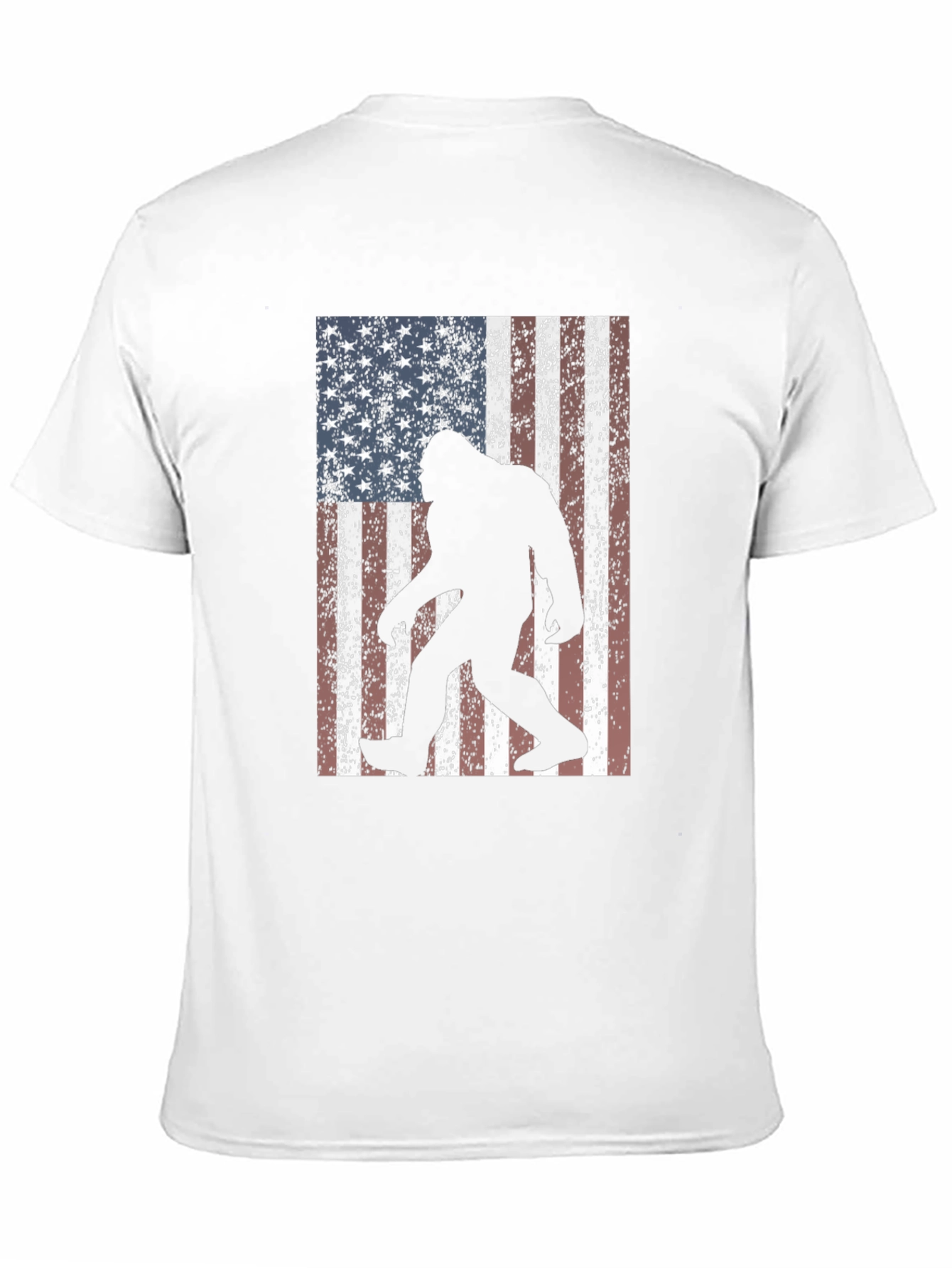 Bigfoot American Flag Graphic T-Shirt