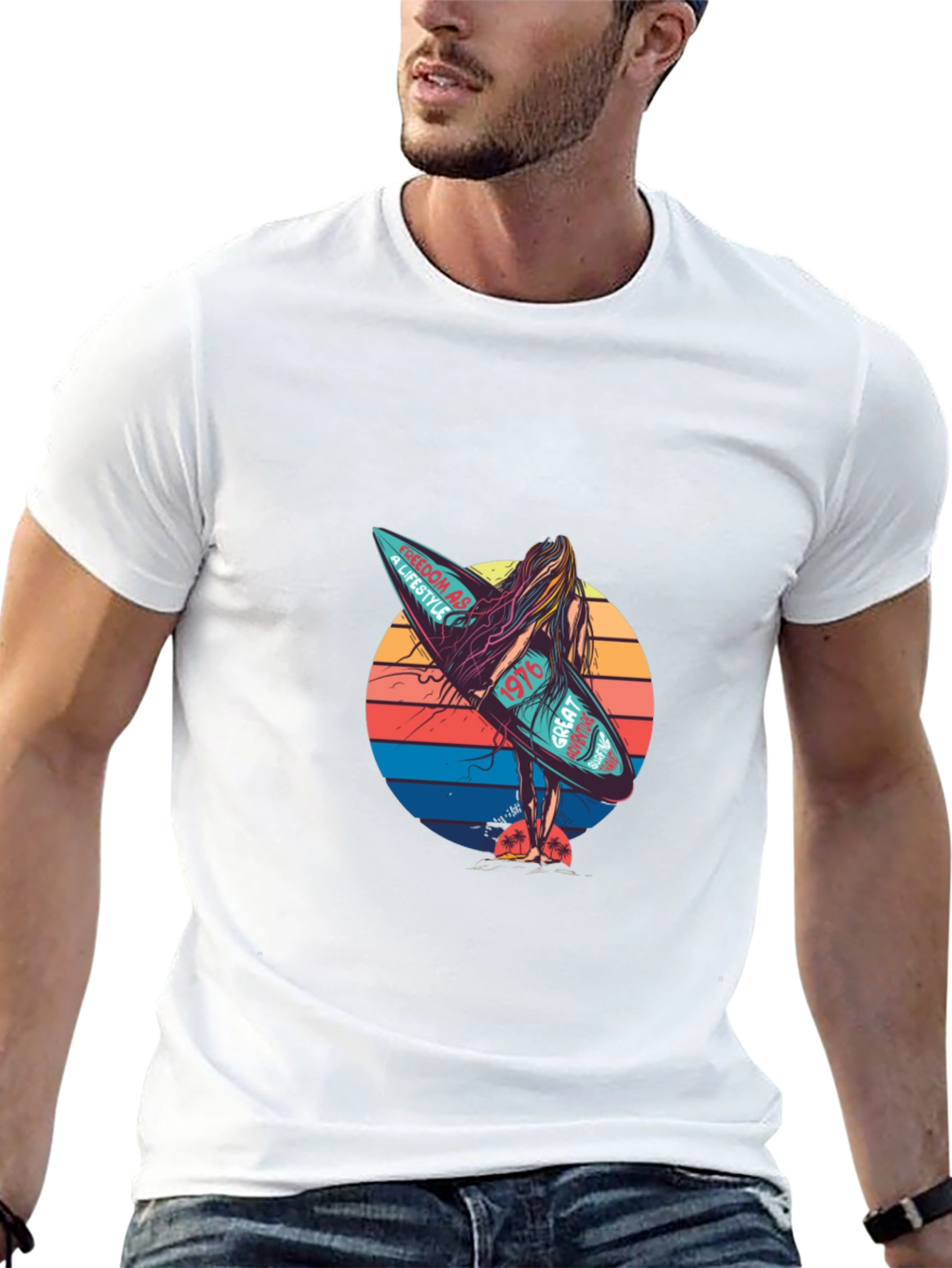 Retro Surf Vibe T-Shirt - Freedom Lifestyle Design