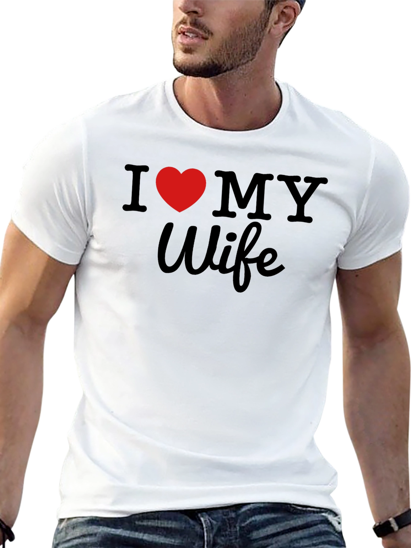I Heart My Wife Black T-Shirt