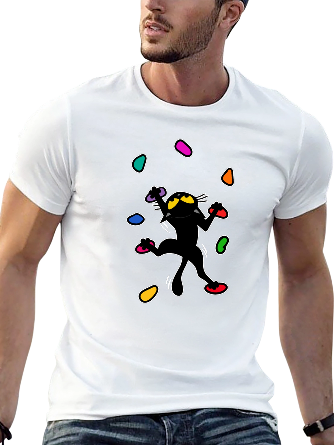 Climbing Cat Graphic Tee