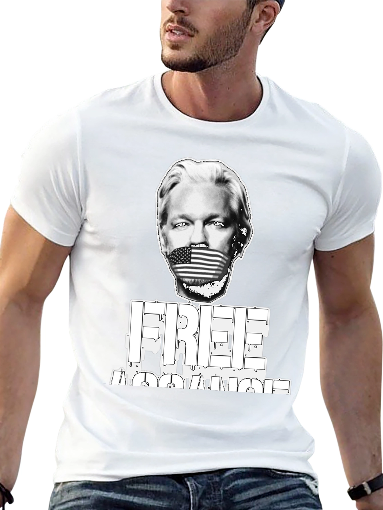 Free Assange Graphic T-Shirt