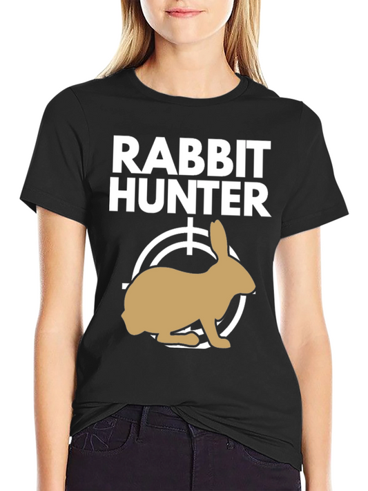 Rabbit Hunter Graphic Tee - Novelty T-Shirt