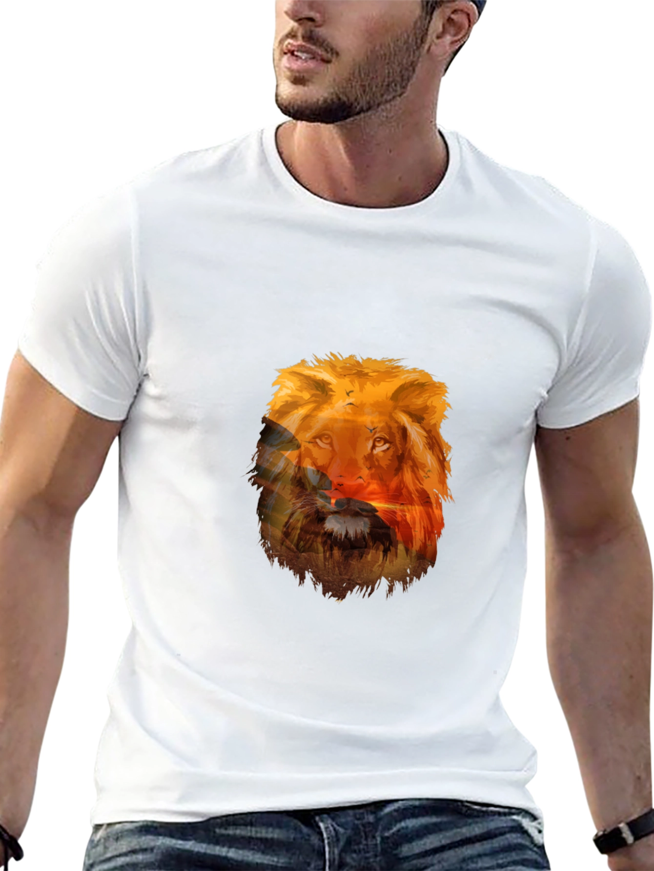 Lion Graphic Black T-Shirt