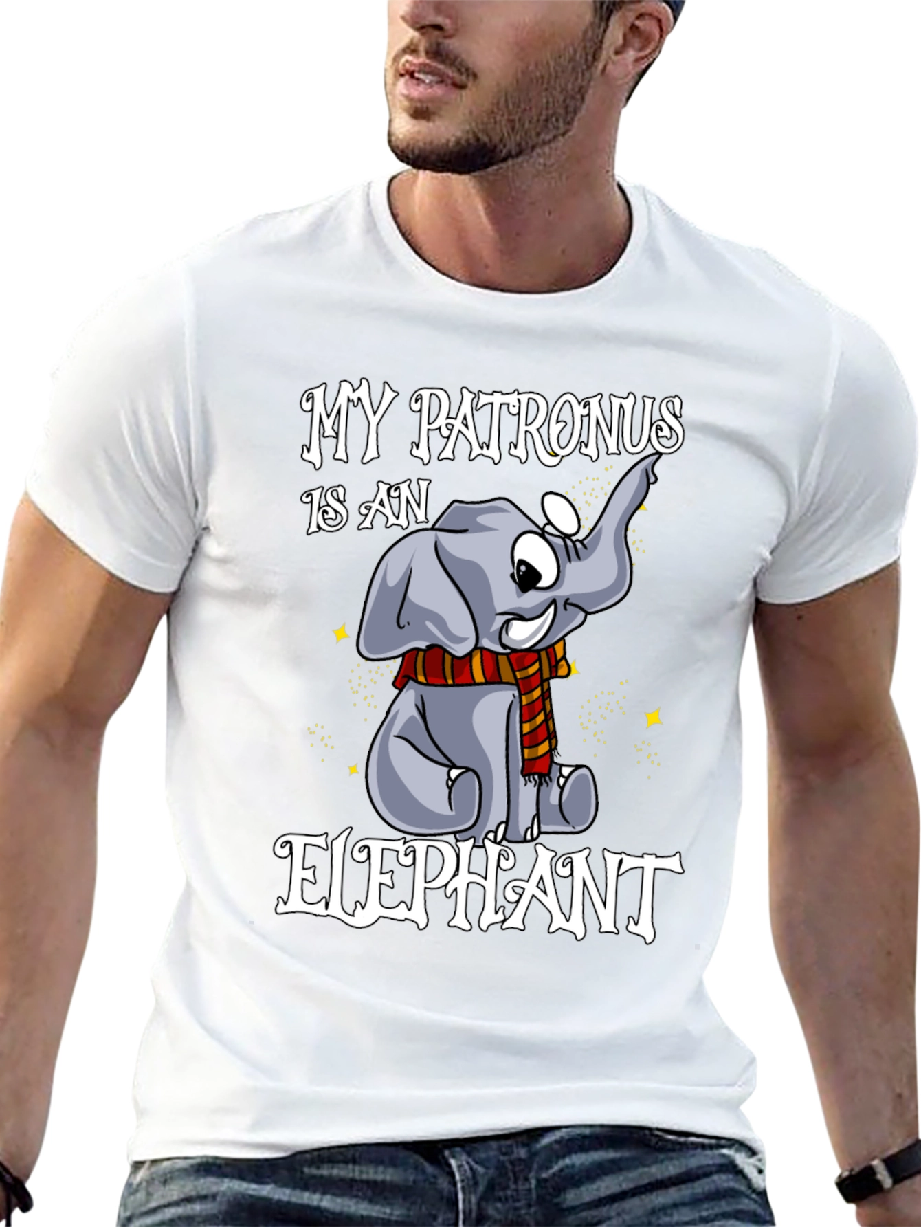My Patronus Is An Elephant Black T-Shirt