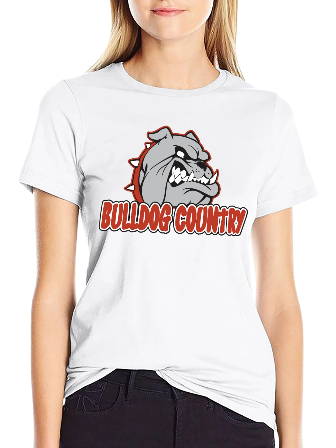 Bulldog Country Graphic T-Shirt - Black Cotton Tee