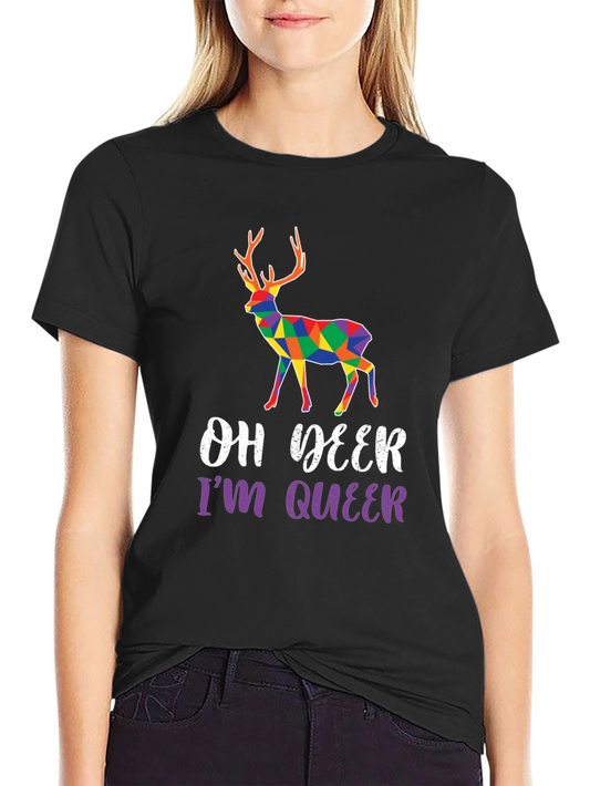 Oh Deer Im Queer Graphic T-Shirt