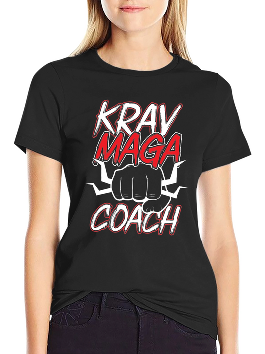 Krav Maga Coach Graphic T-Shirt - Martial Arts Training Tee