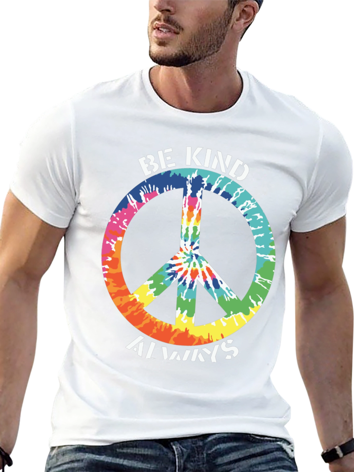 Be Kind Always Tie Dye Peace Sign T-Shirt
