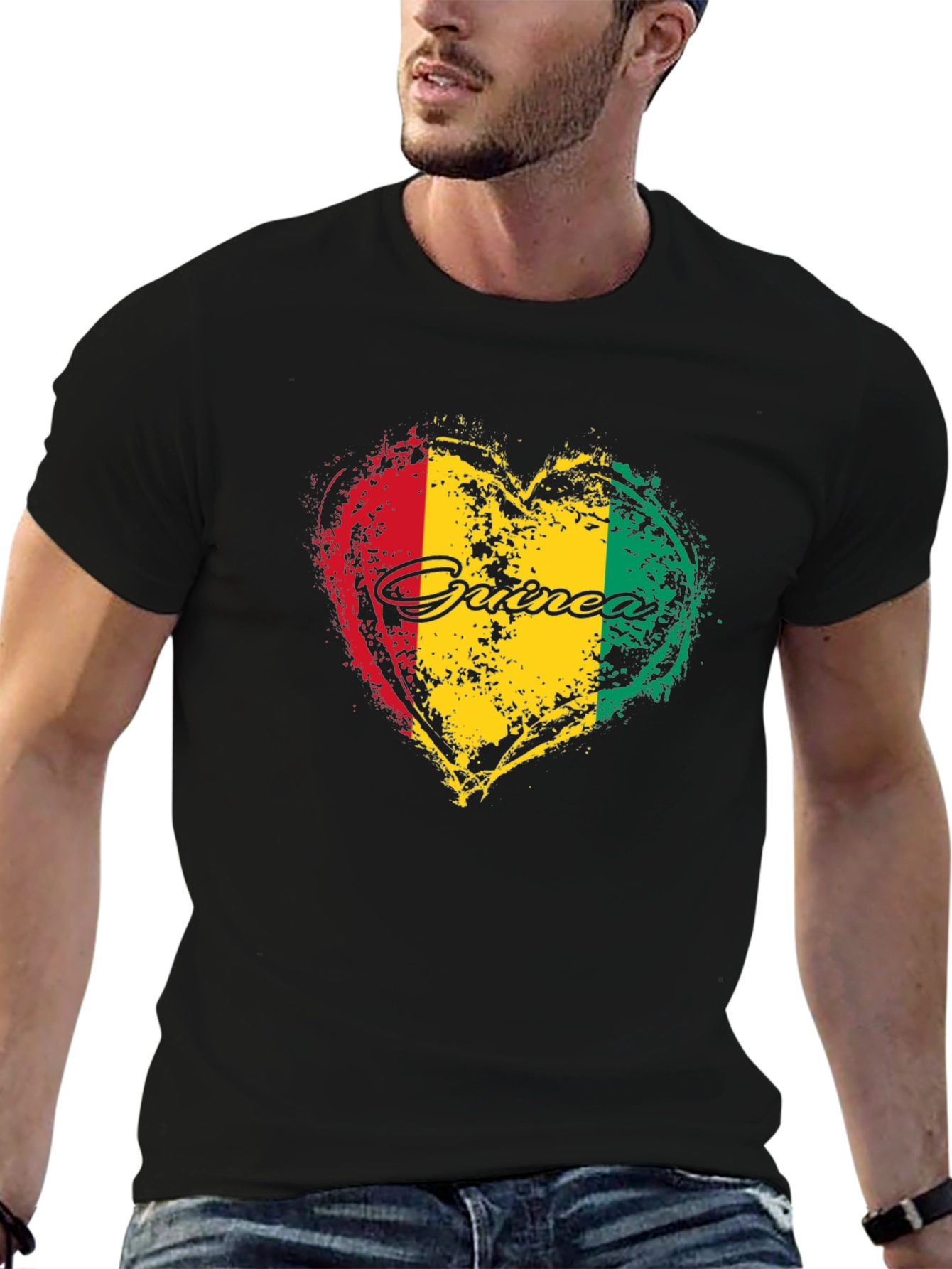 Guinea Flag Heart T-Shirt