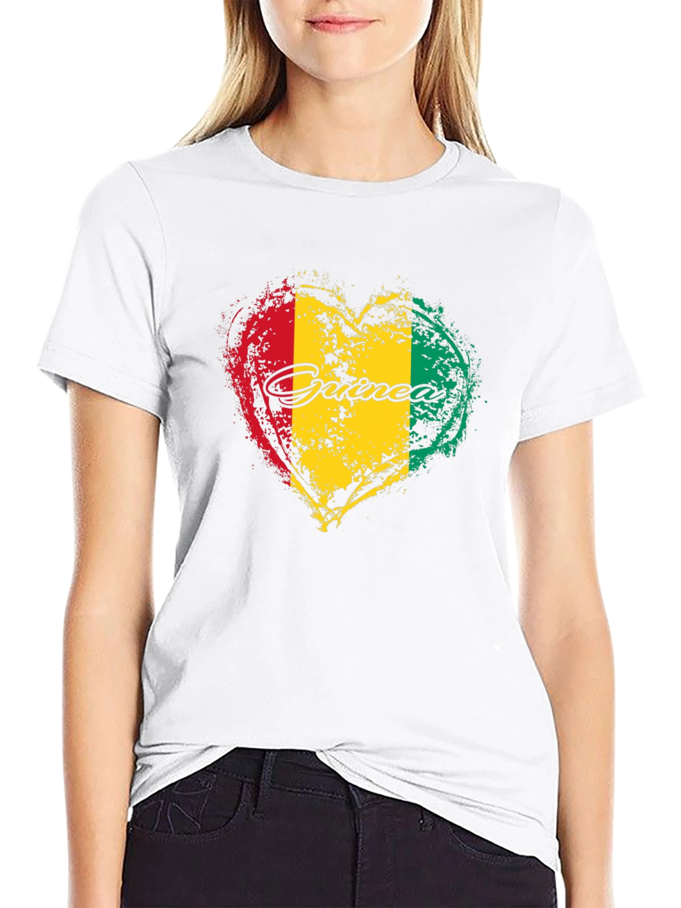 Guinea Flag Heart T-Shirt