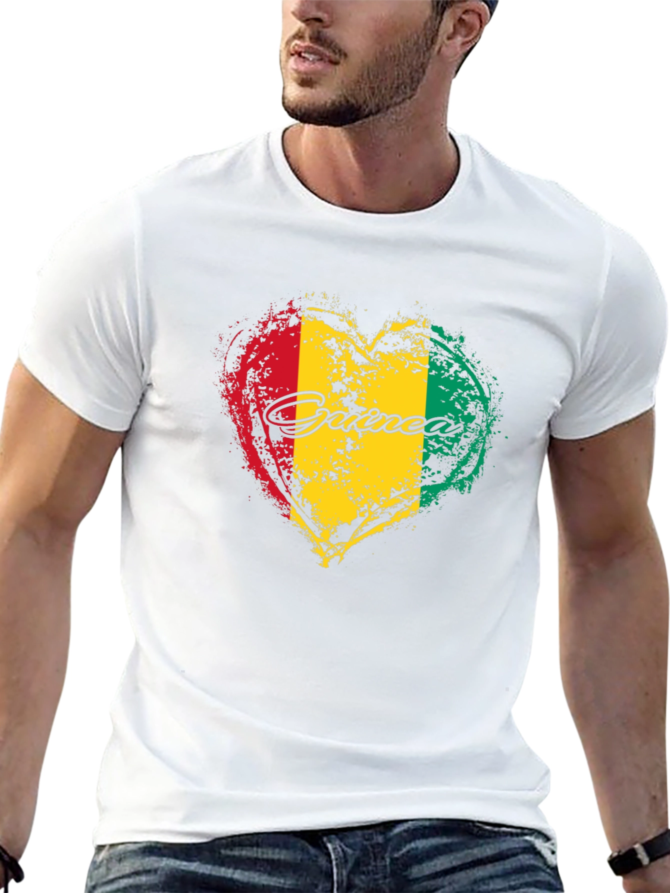 Guinea Flag Heart T-Shirt