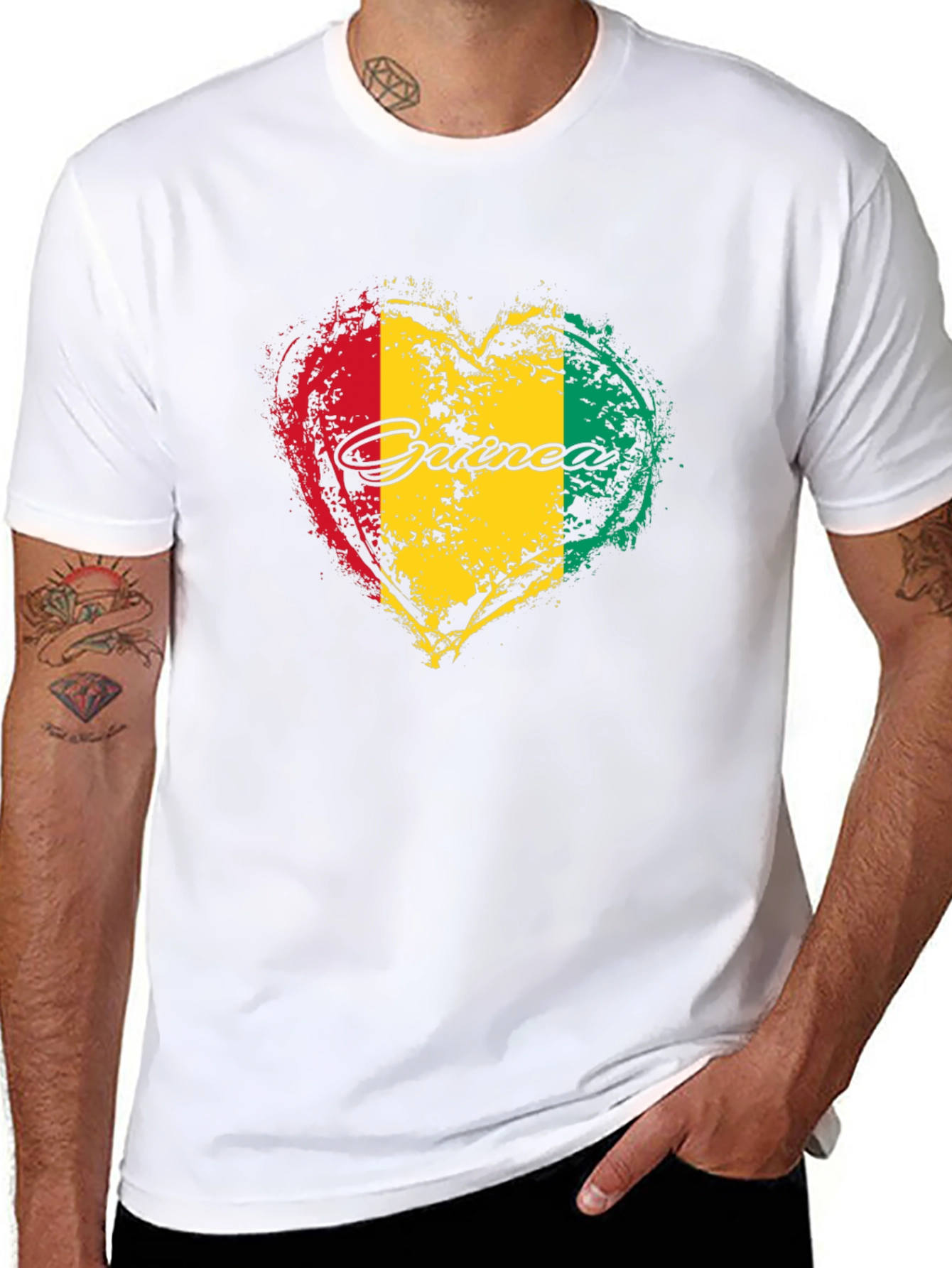 Guinea Flag Heart T-Shirt