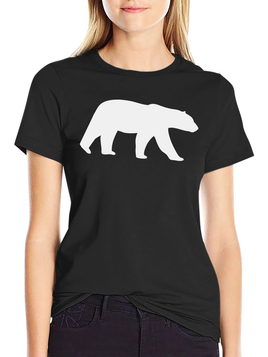 Bear Silhouette Graphic Tee - Black