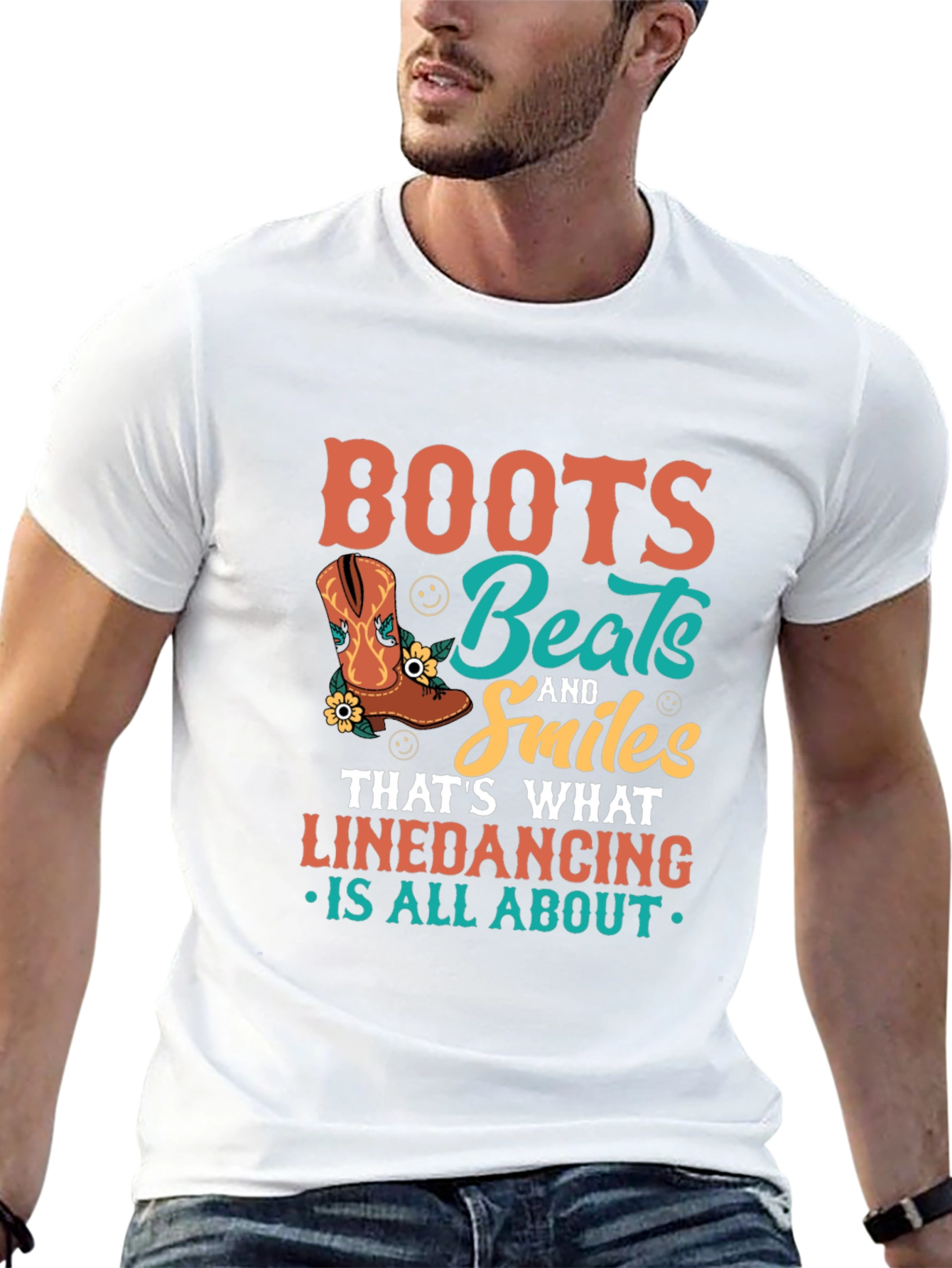 Boots Beats Smiles Linedancing T-Shirt