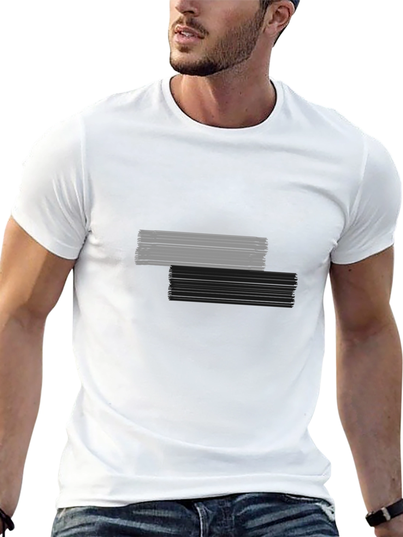 Modern Graphic Tee - Black Casual Style