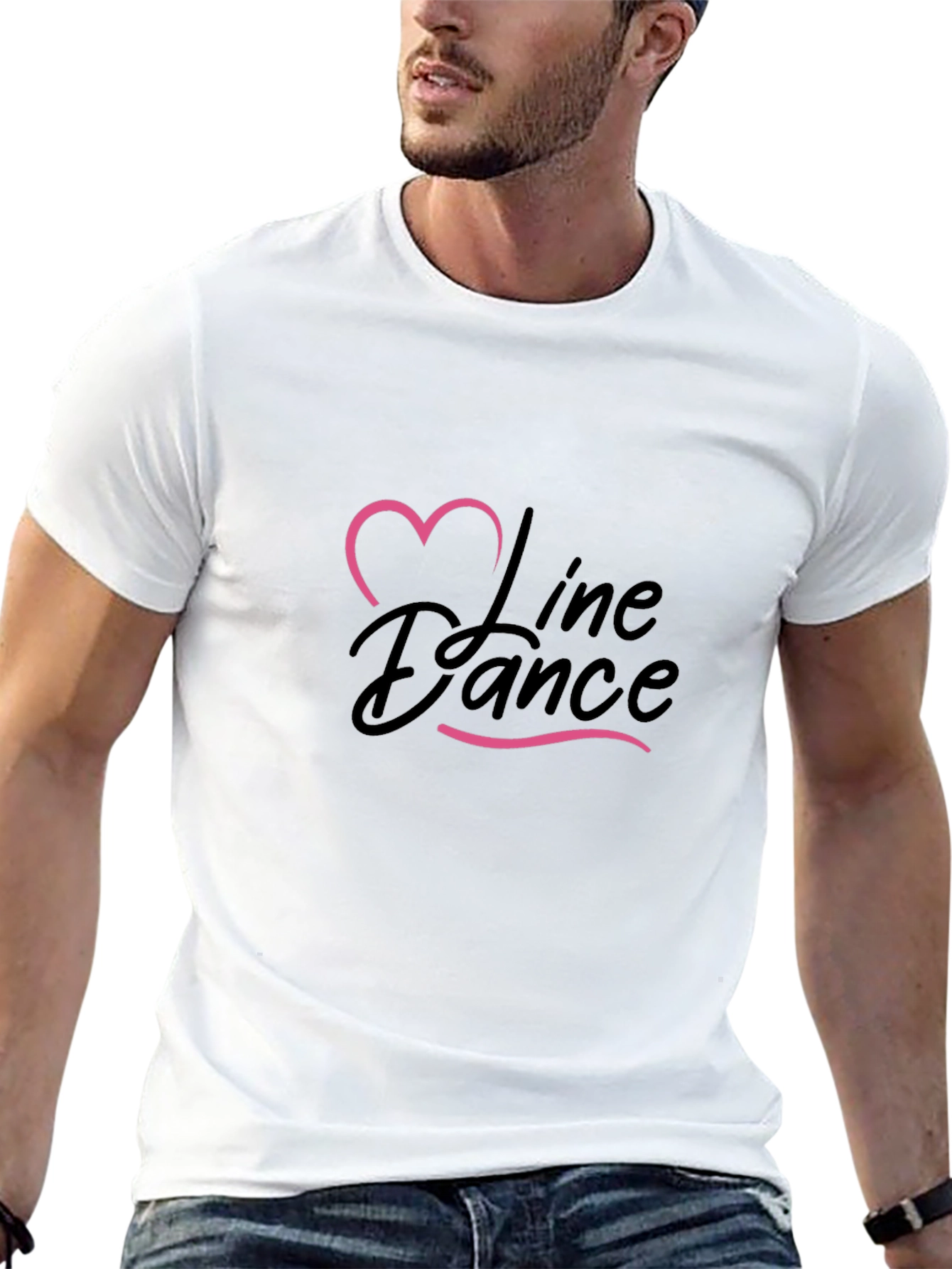 Line Dance Heart Graphic T-Shirt