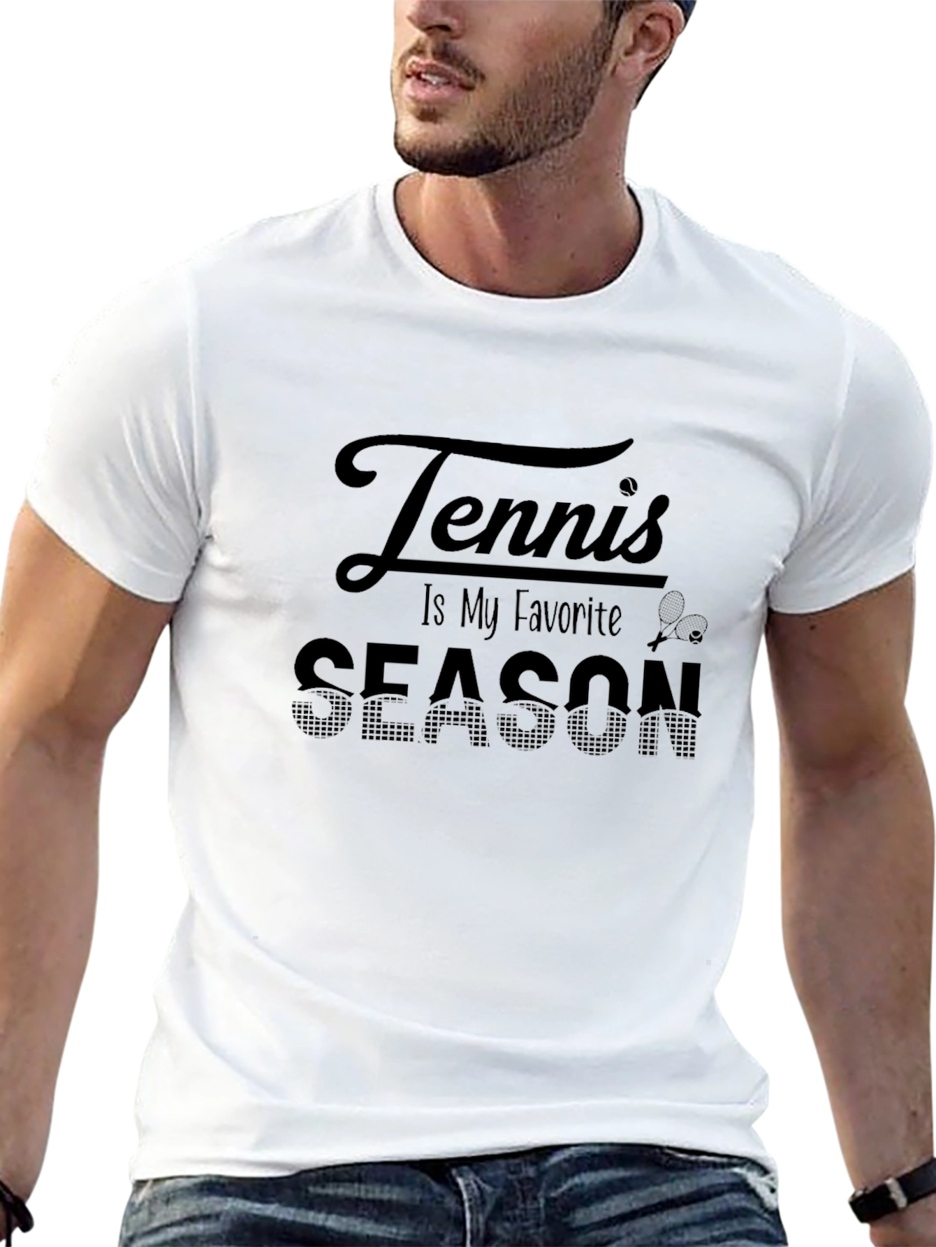 Tennis Is My Favorite Season Black T-Shirt