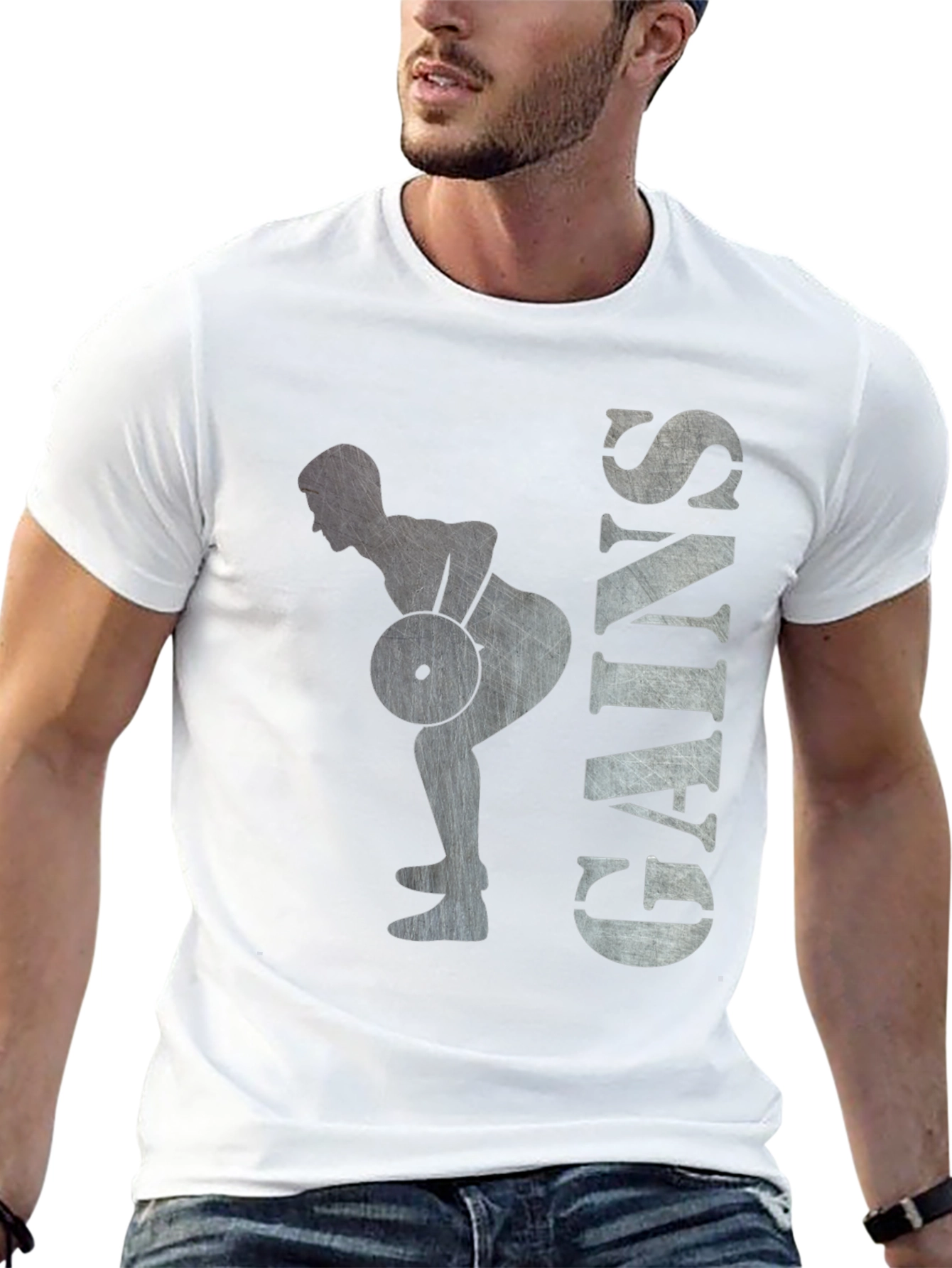 Gains Lifting Graphic T-Shirt - Black