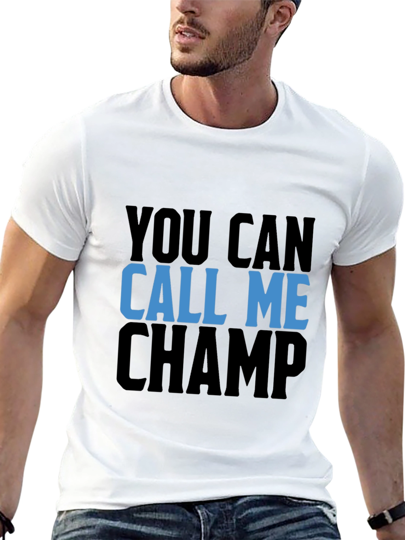 Call Me Champ Black T-Shirt