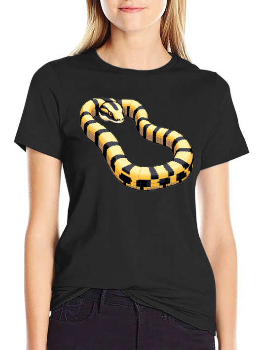 Striking Snake Tee - Pixel Art Style