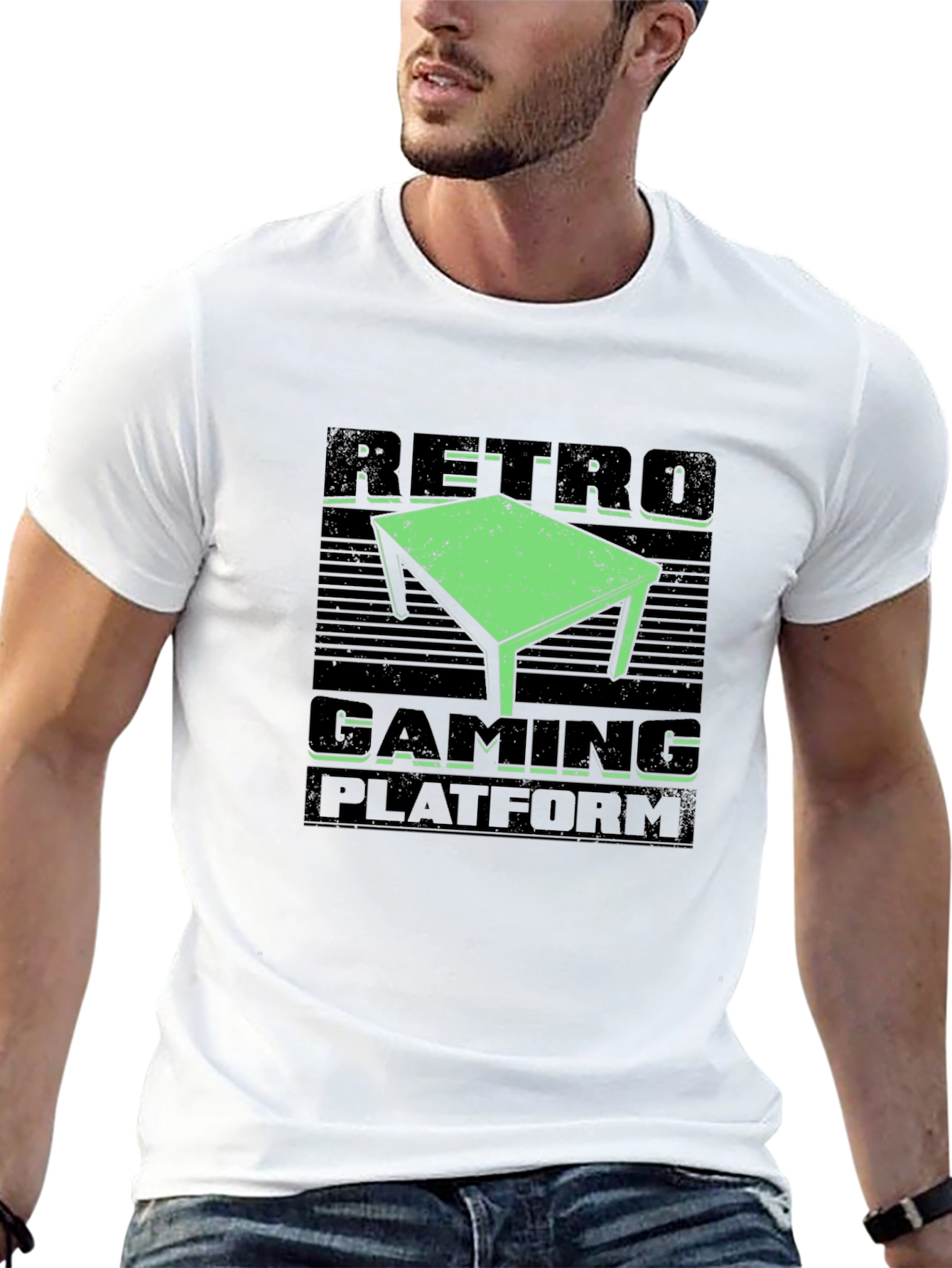 Retro Gaming Platform Graphic T-Shirt