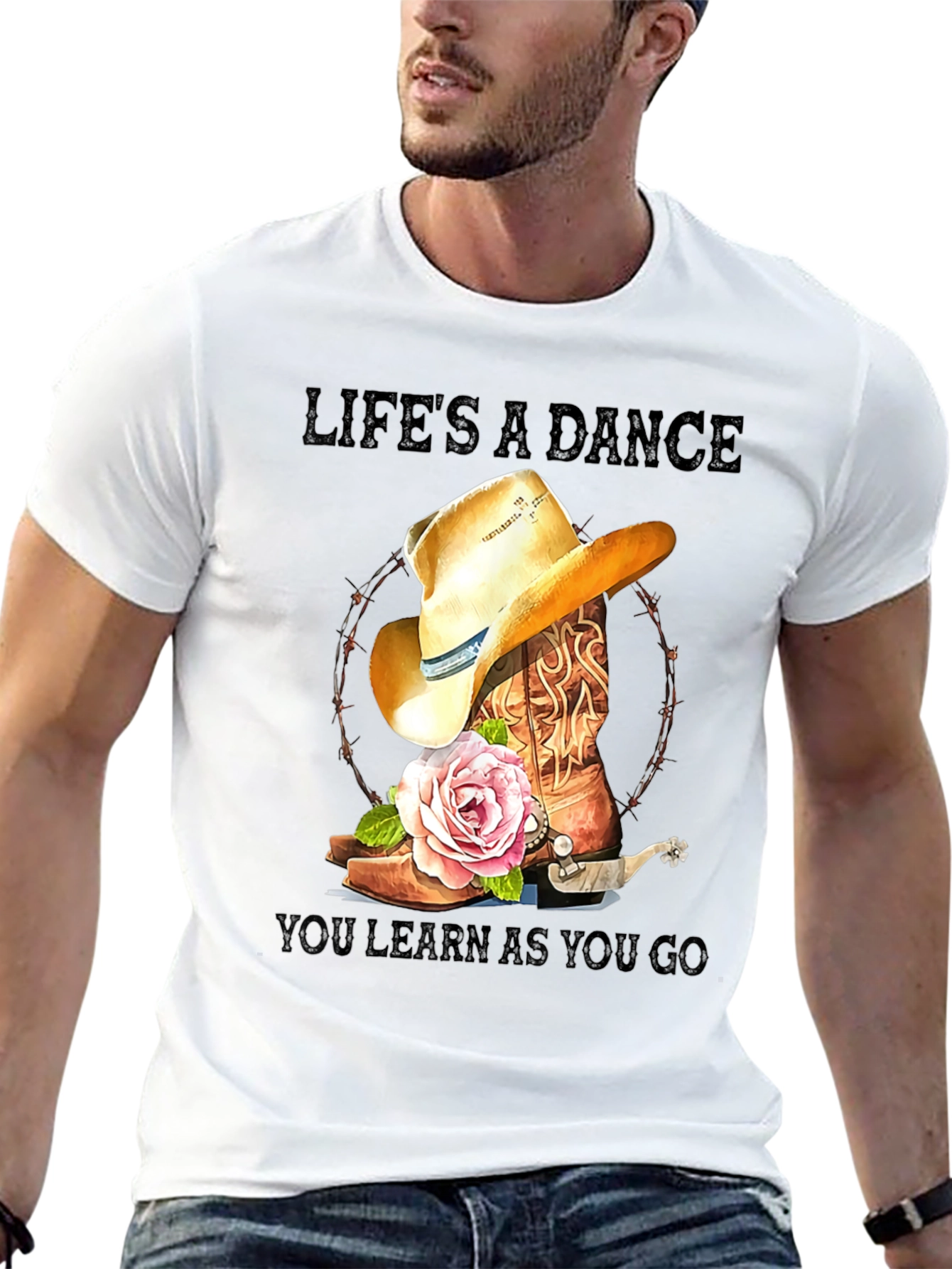 Lifes a Dance Cowboy Boot T-Shirt