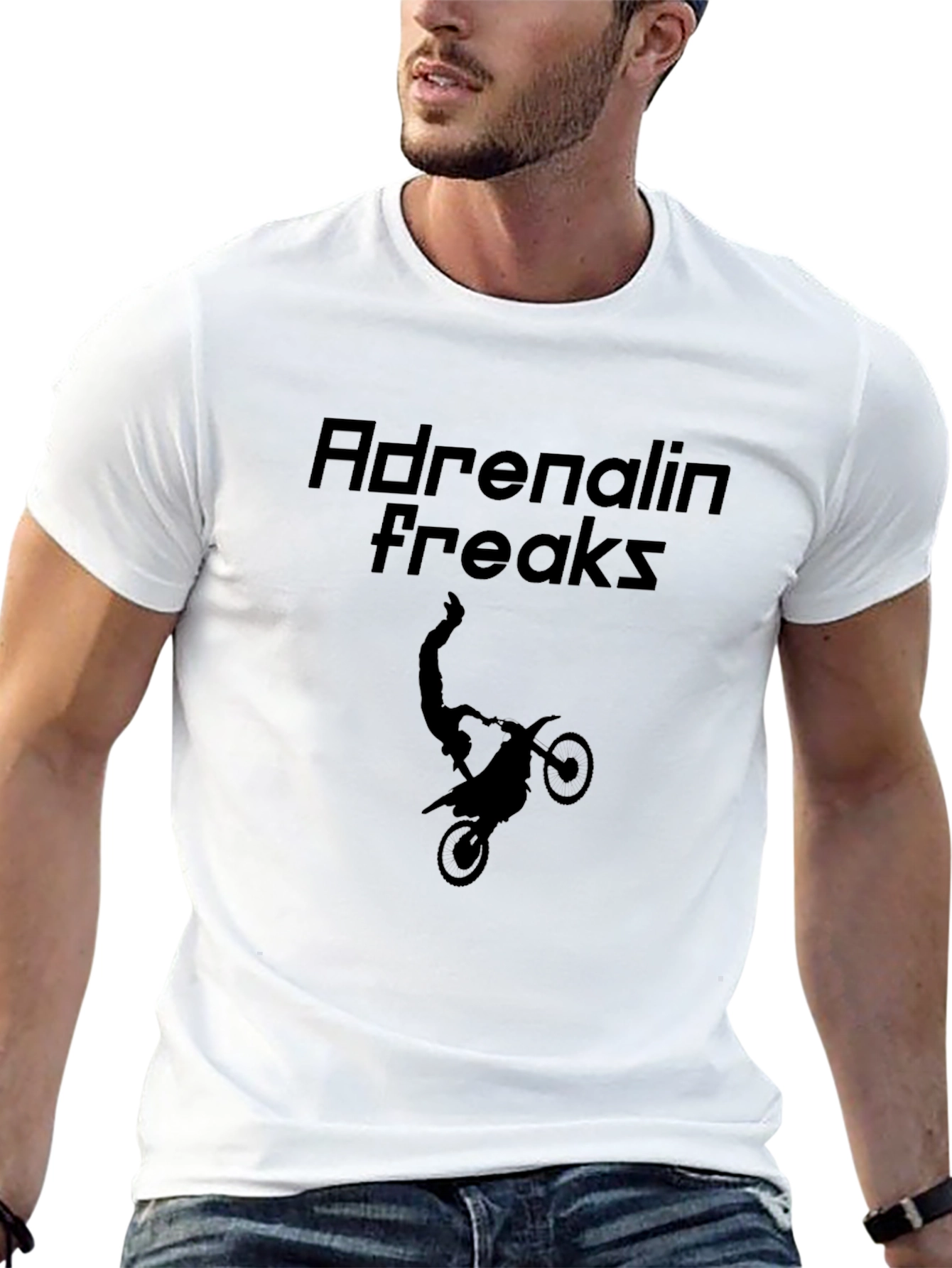Adrenalin Freaks Black Graphic Tee
