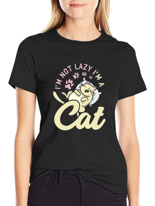 Lazy Cat T-Shirt - Funny Graphic Tee