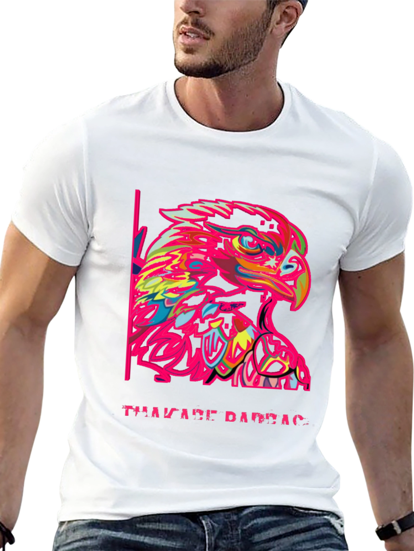 Bold Eagle Graphic Tee - Mens Black T-Shirt
