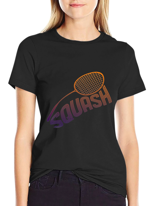 Squash Racket Graphic Tee - Sporty Style