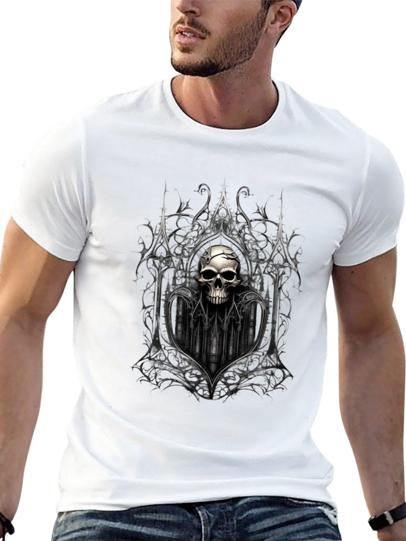 Gothic Skull T-Shirt - Dark Style