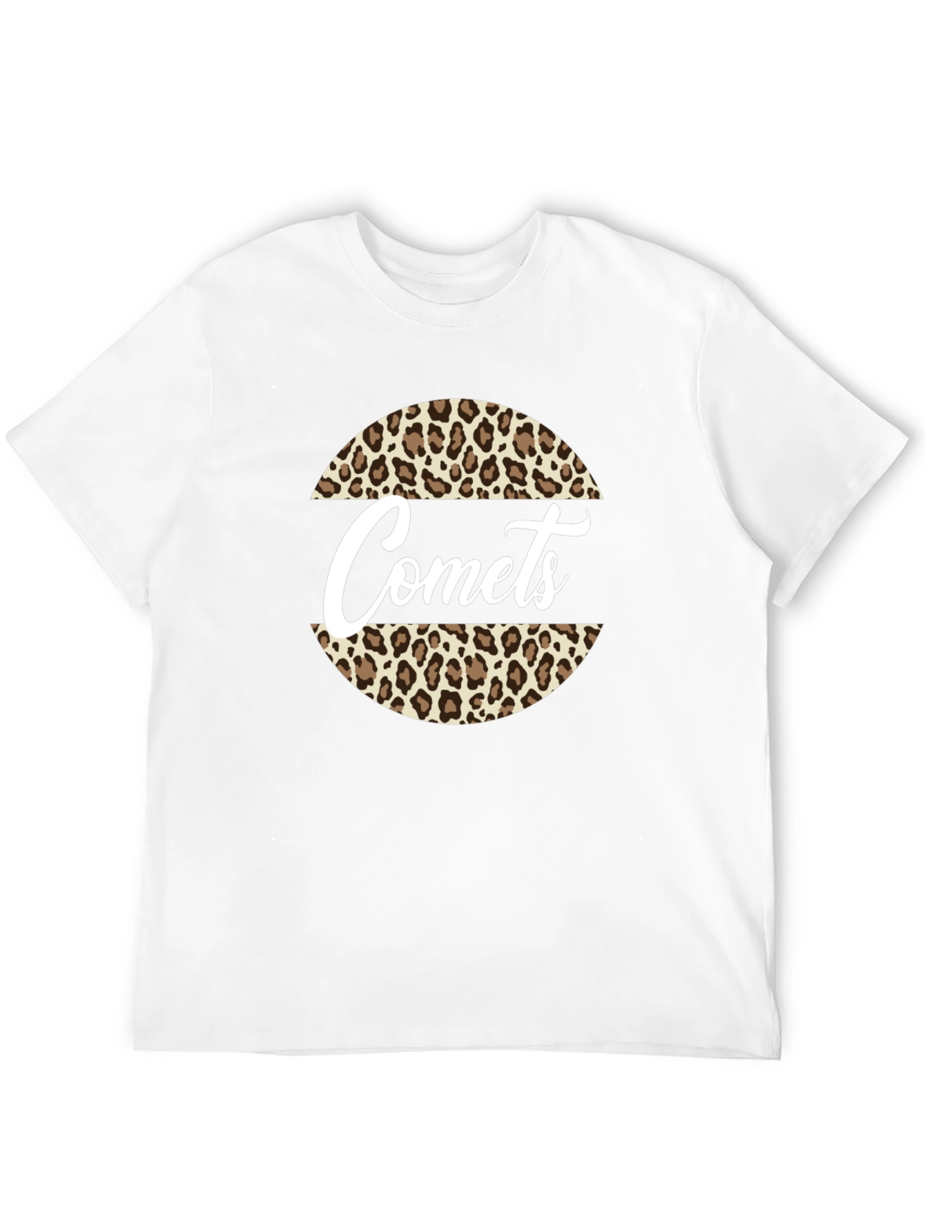 Comets Leopard Print Graphic T-Shirt