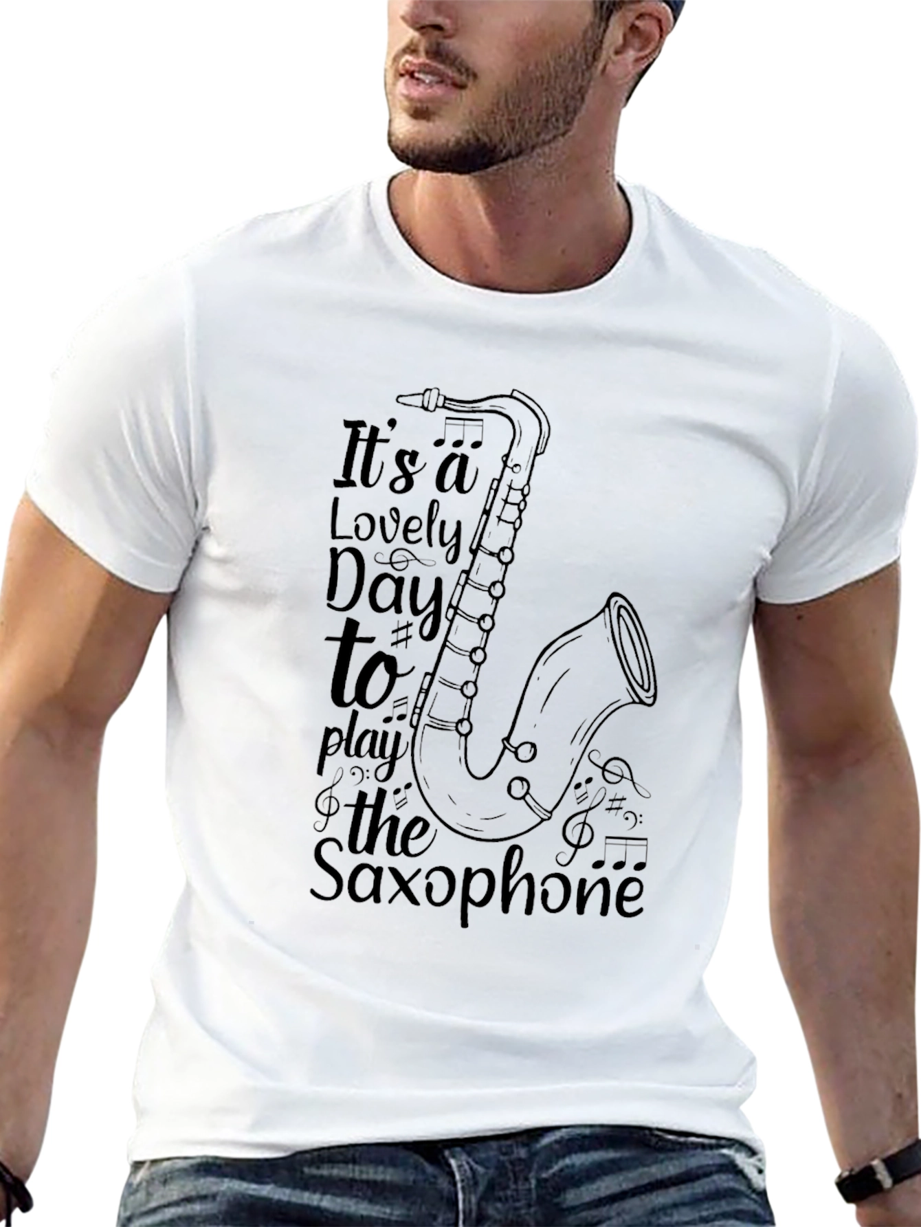Saxophone T-Shirt: Its a Lovely Day to Play