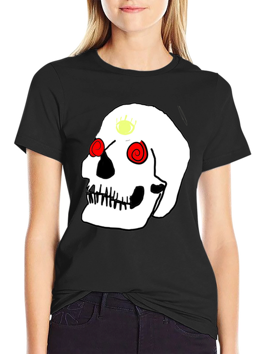 Skull Graphic Tee - Black Casual T-Shirt