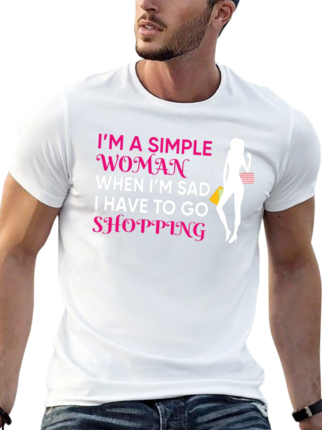 Simple Woman Shopping T-Shirt