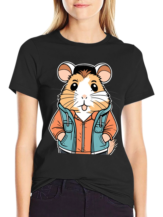Hamster in Hoodie T-Shirt: Cool Cartoon Design