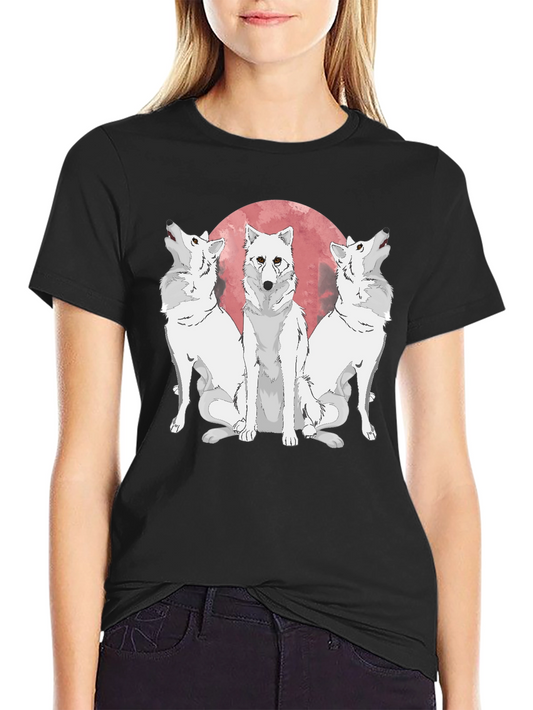 Wolf Pack Moon Graphic Tee - Black