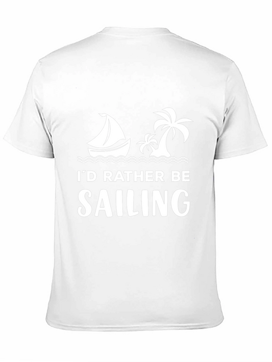 Sailing Graphic T-Shirt - Black Cotton Tee