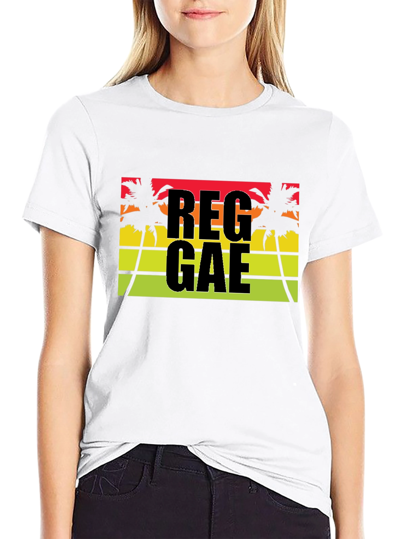 Reggae Vibe T-Shirt - Tropical Palm Tree Design