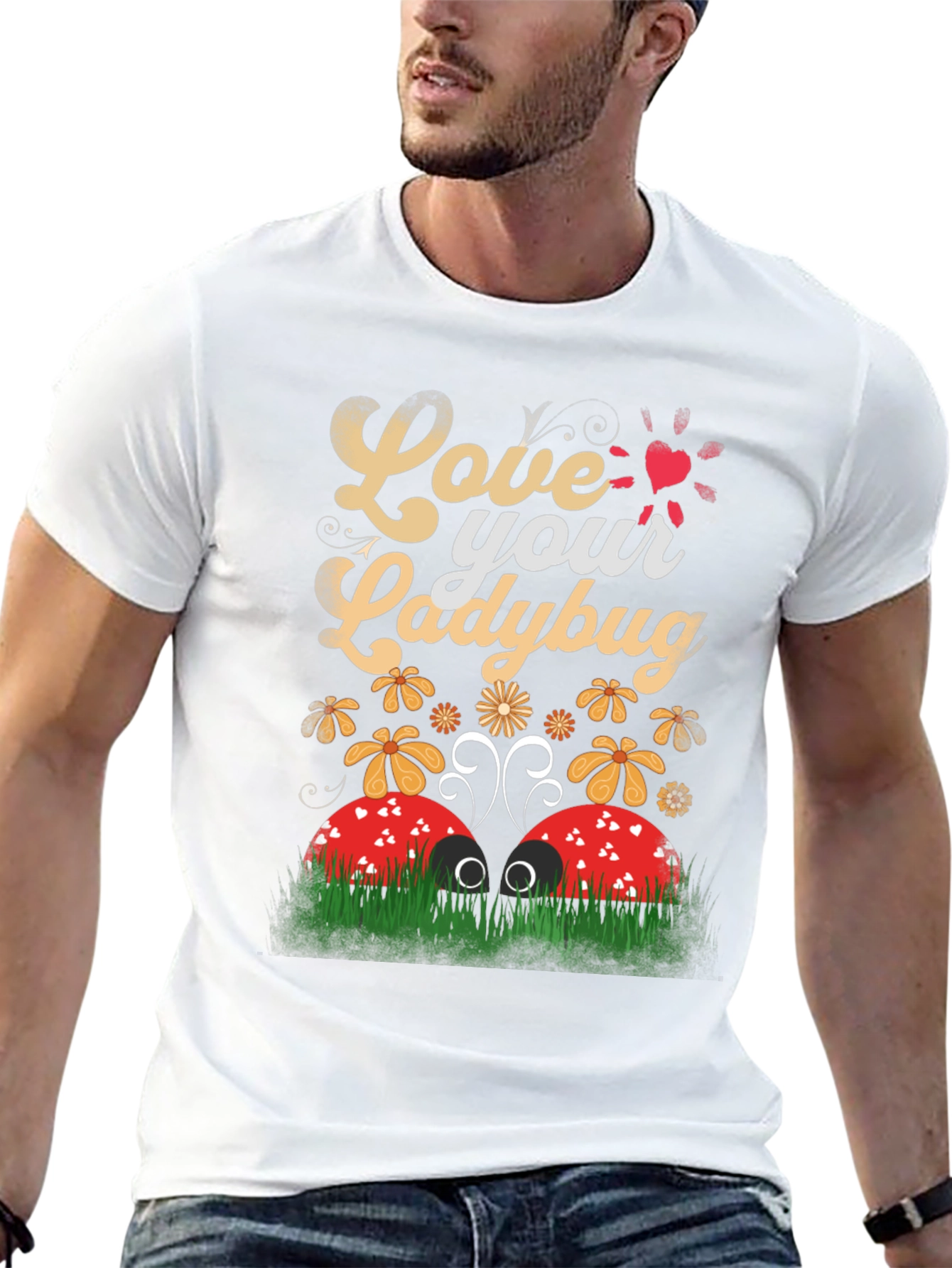 Love Your Ladybug Graphic Tee - Unisex Black T-Shirt