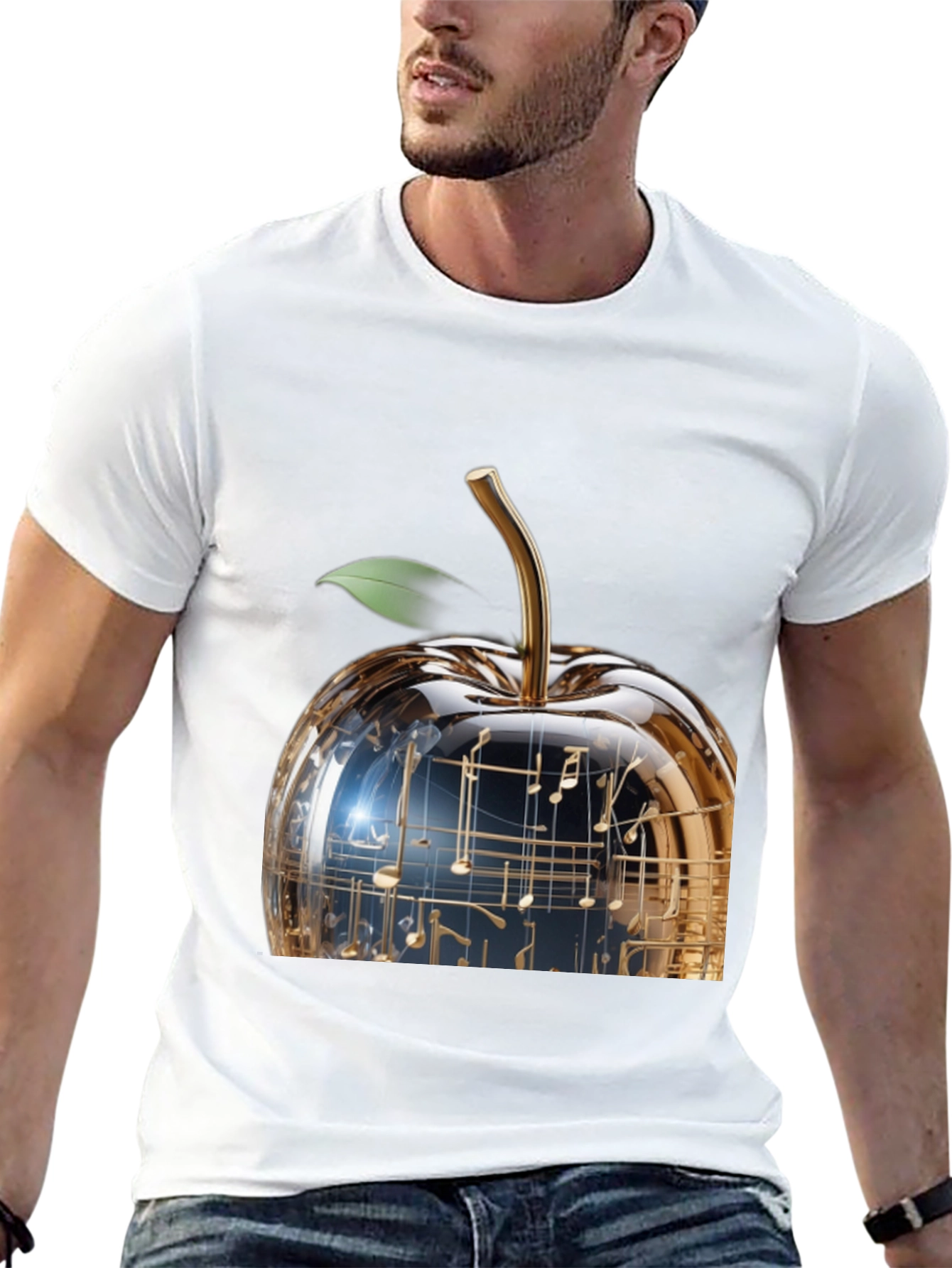 Musical Apple Graphic T-Shirt