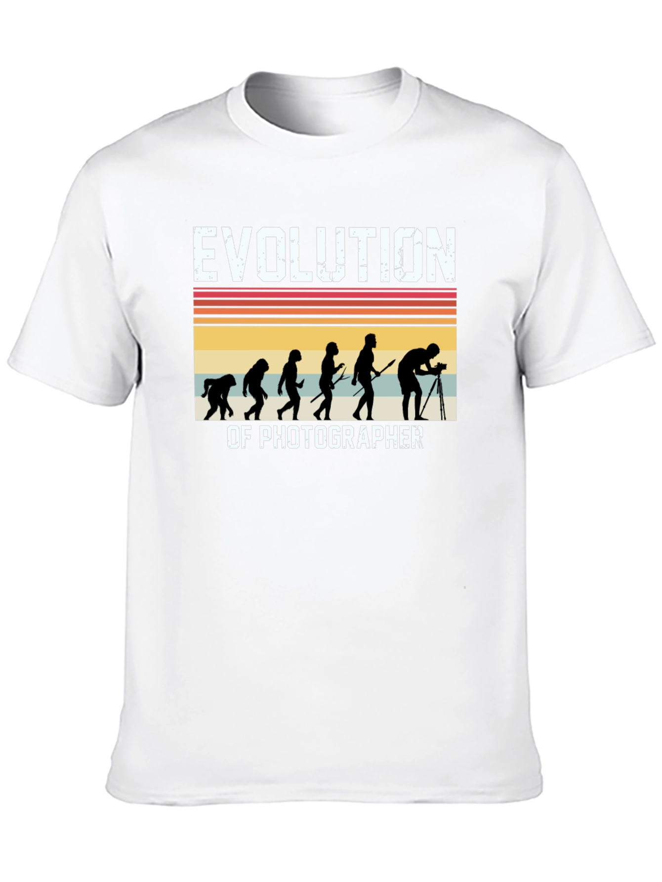Evolution of Photographer Black Graphic Tee
