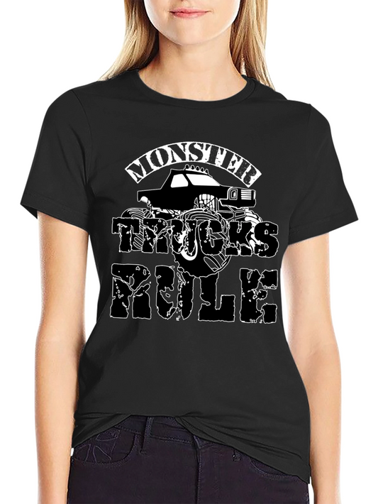Monster Trucks Rule Black T-Shirt