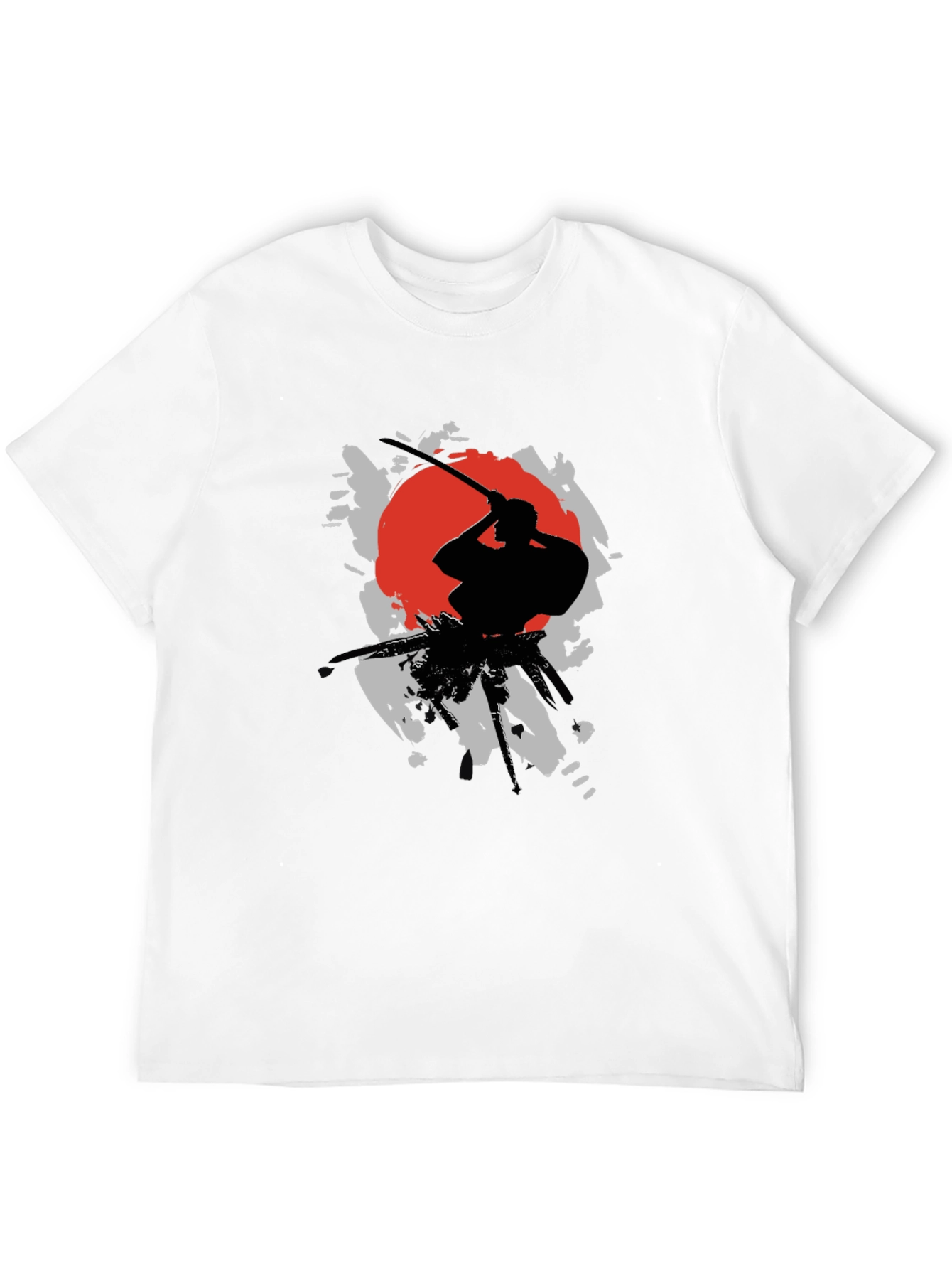 Samurai Silhouette T-Shirt - Rising Sun Design