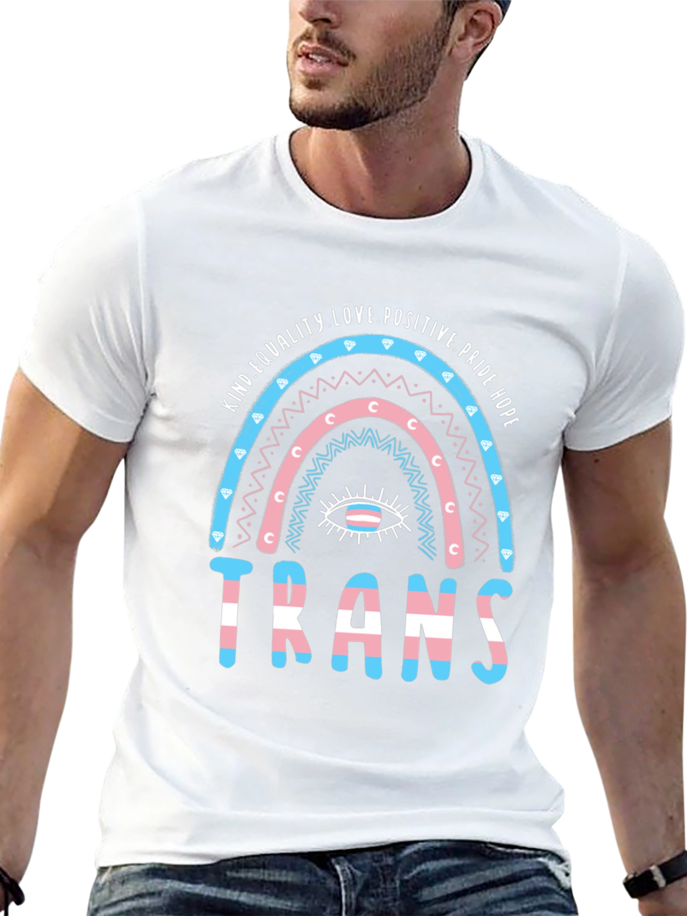 Trans Pride Rainbow Graphic T-Shirt